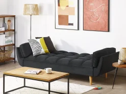 Sovesofa 3 personers ASBY Velour Sort
