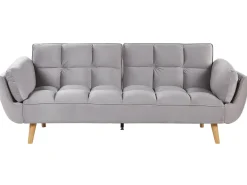 Sovesofa 3 personers ASBY Velour Lysegrå