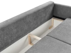 Sovesofa 3 personers BLEIK Chenille Lysegrå med opbevaring