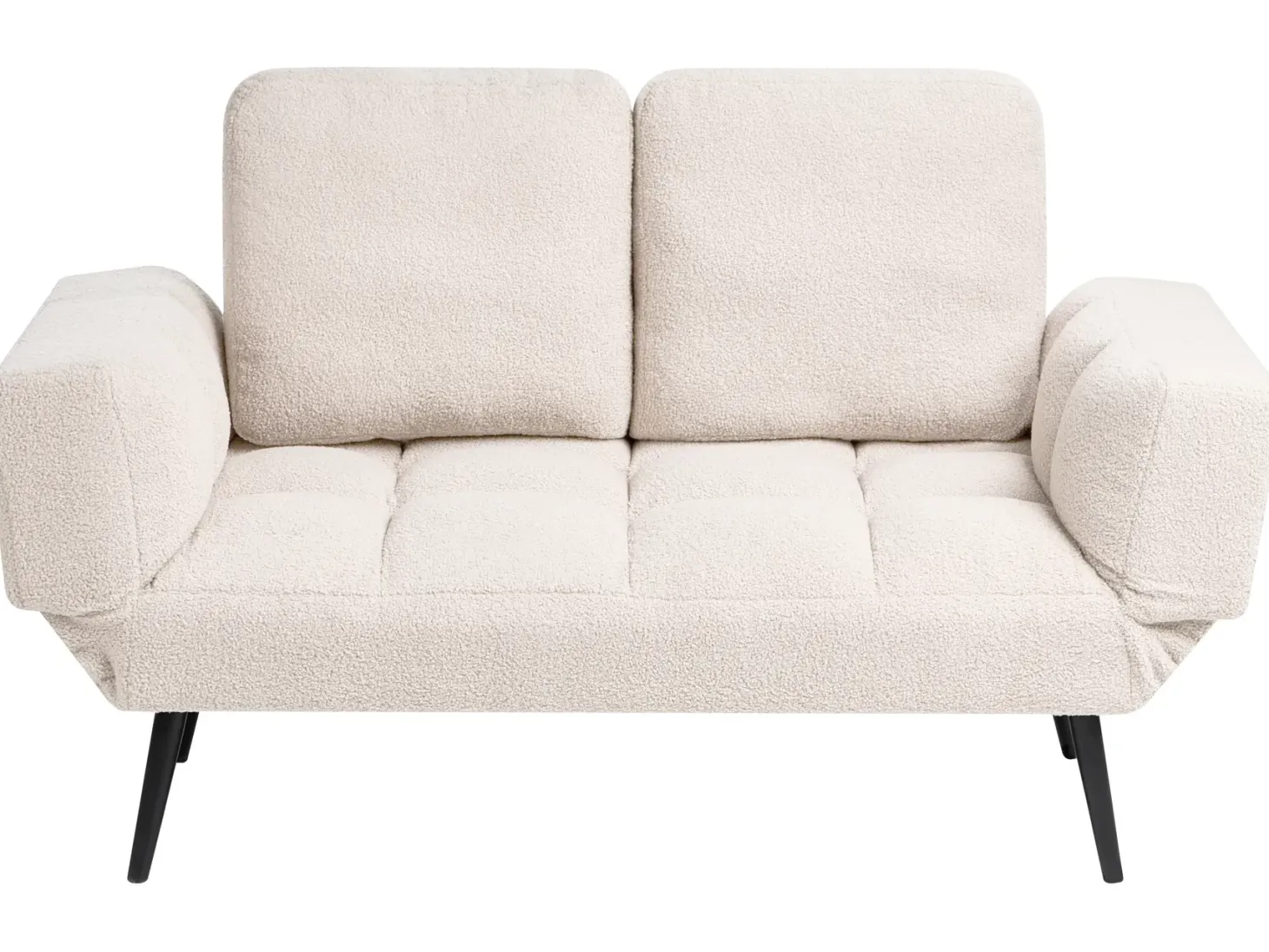 Sovesofa 2 personers BREKKE Boucle Cremehvid