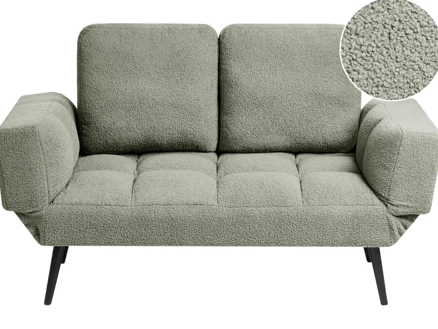 Sovesofa 2 personers BREKKE Boucle Grøn
