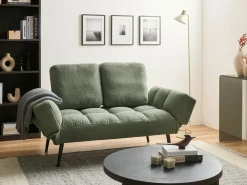 Sovesofa 2 personers BREKKE Boucle Grøn