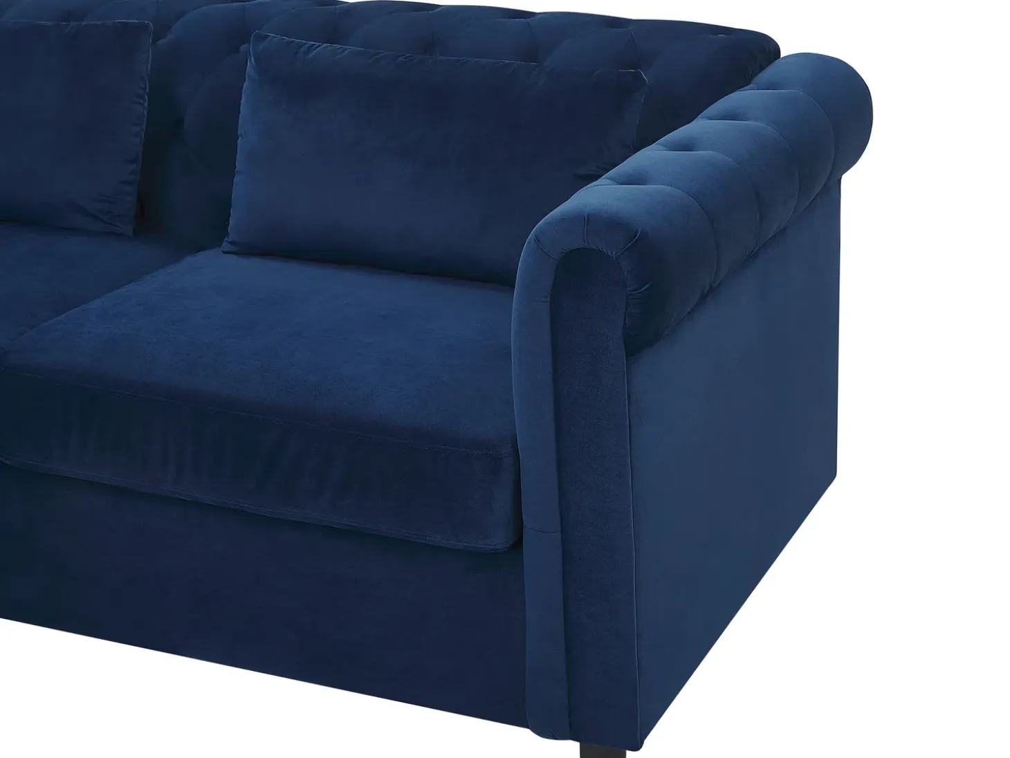 Sovesofa 3 personers CHESTERFIELD Velour Blå