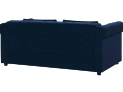 Sovesofa 3 personers CHESTERFIELD Velour Blå