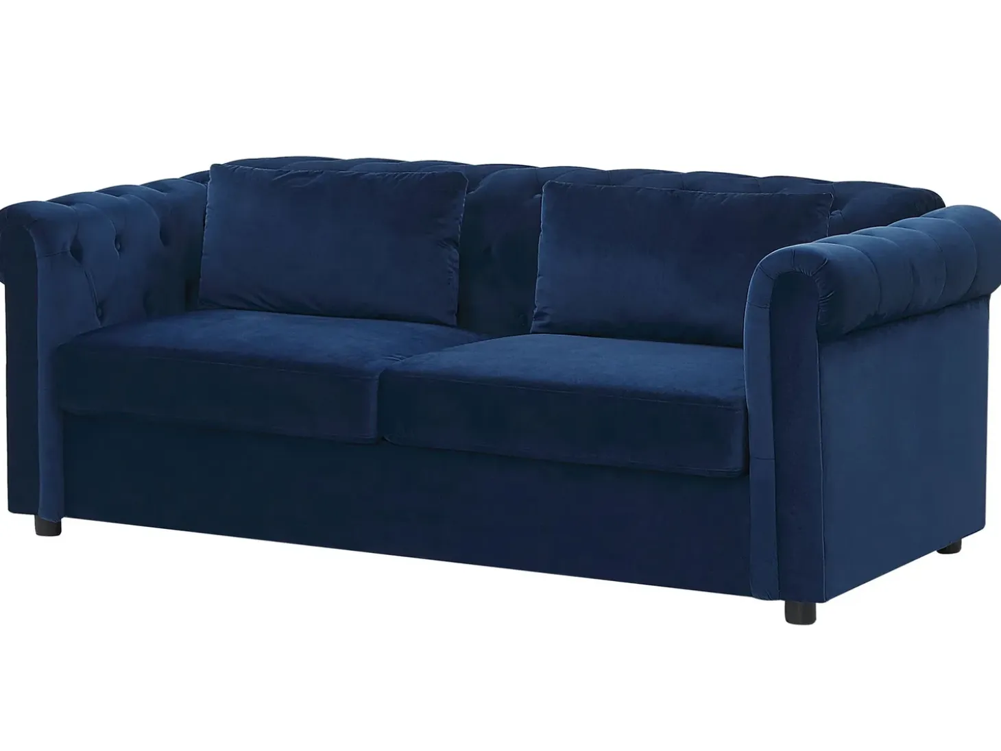 Sovesofa 3 personers CHESTERFIELD Velour Blå