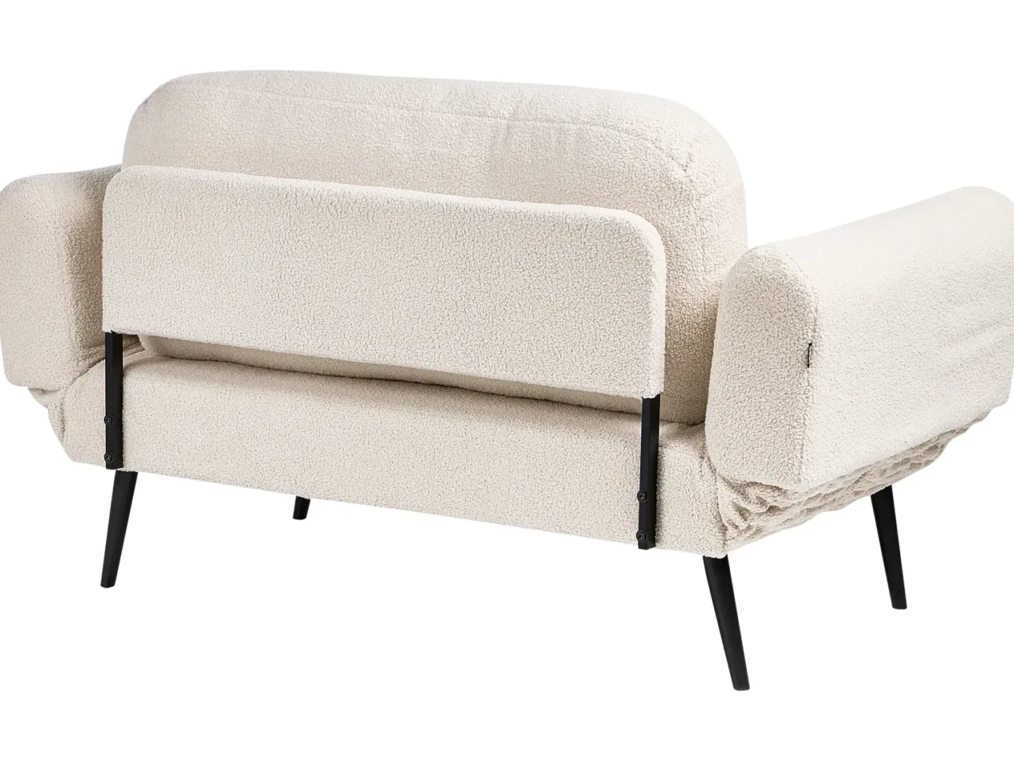 Sovesofa 2 personers DOROTEA Boucle Cremehvid