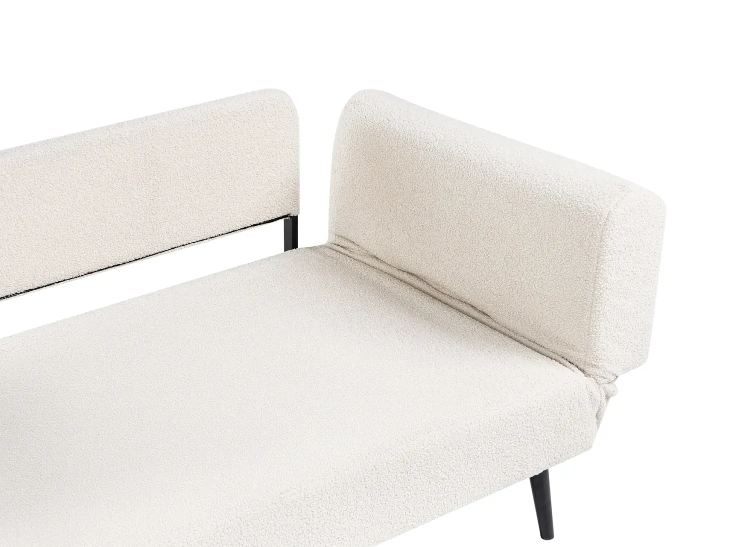 Sovesofa 2 personers DOROTEA Boucle Cremehvid