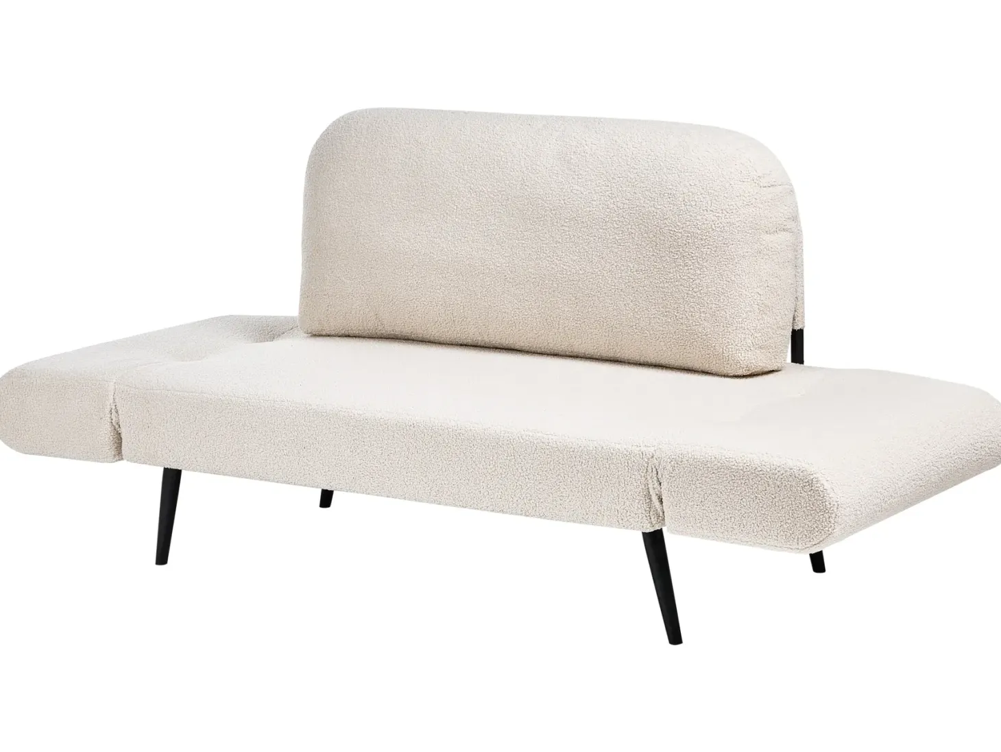 Sovesofa 2 personers DOROTEA Boucle Cremehvid