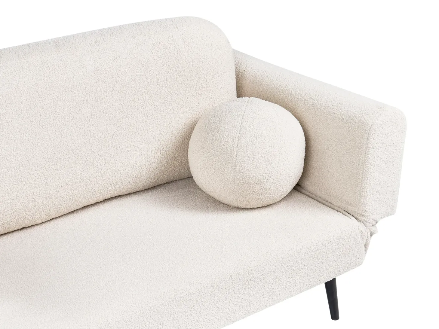 Sovesofa 2 personers DOROTEA Boucle Cremehvid