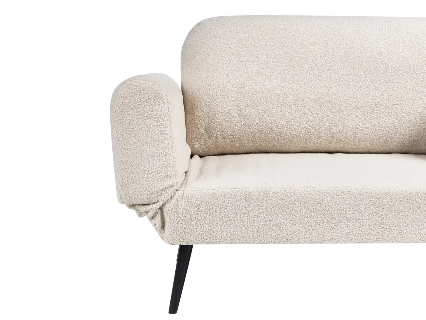Sovesofa 2 personers DOROTEA Boucle Cremehvid