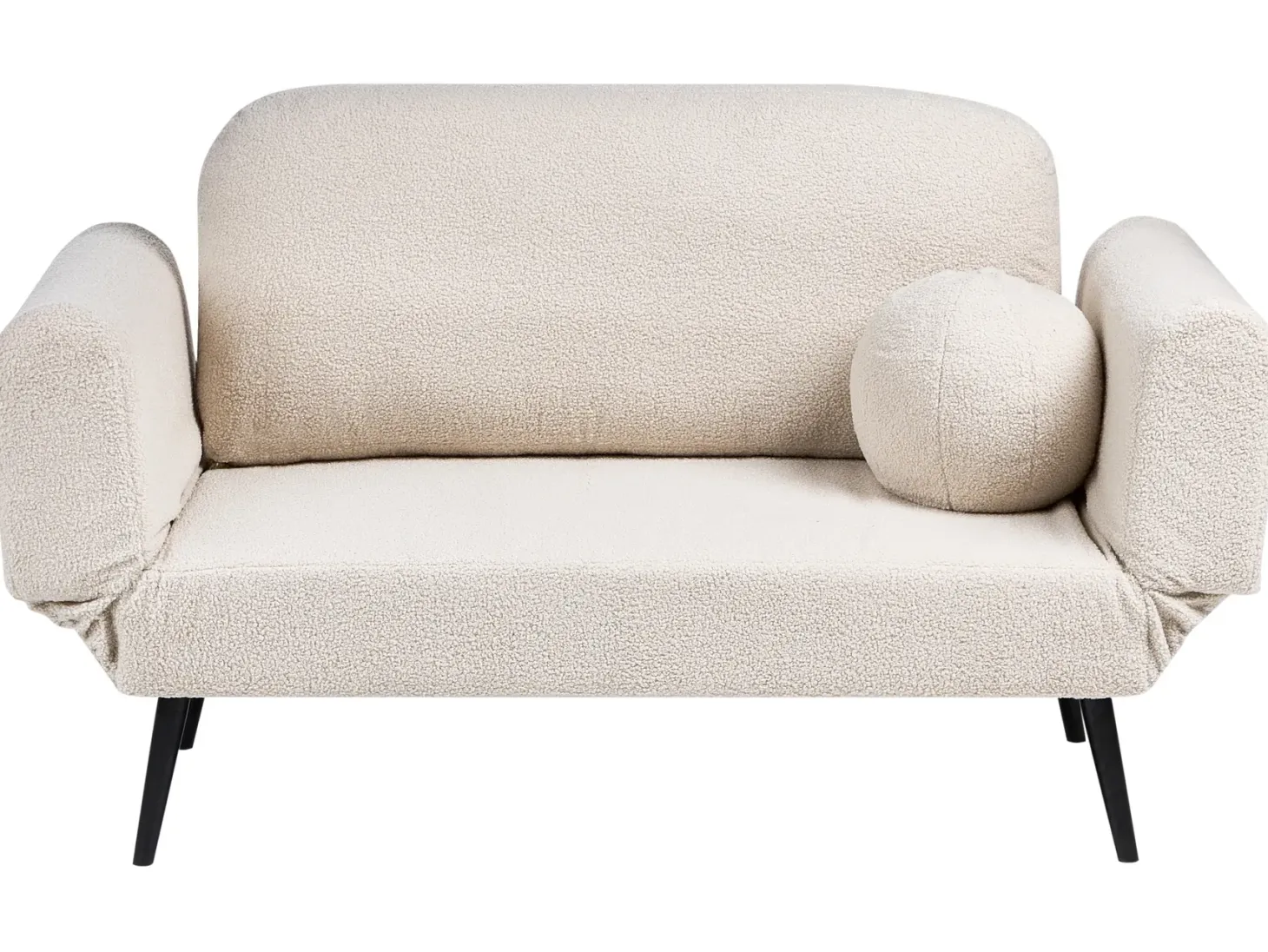 Sovesofa 2 personers DOROTEA Boucle Cremehvid