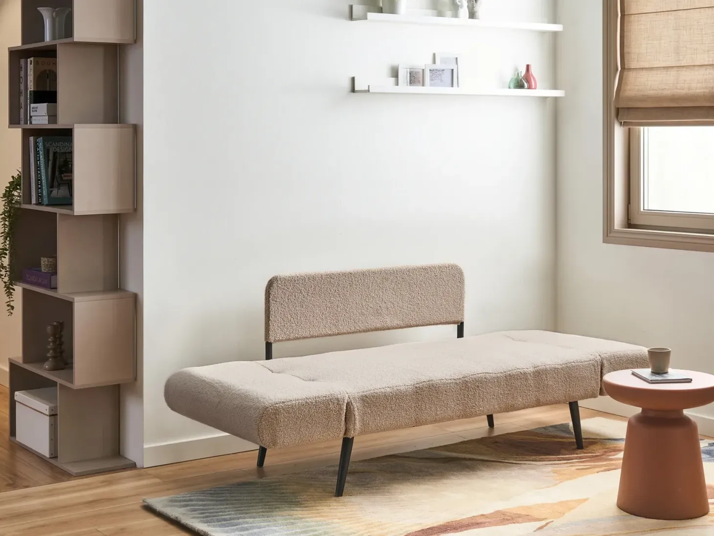 Sovesofa 2 personers DOROTEA Boucle Beige