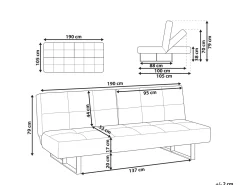 Sovesofa 3 personers DUBLIN Grøn