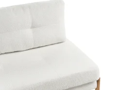 Sovesofa 2 personers EDLAND Boucle Cremehvid