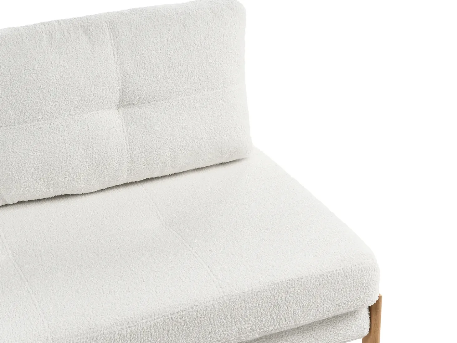 Sovesofa 2 personers EDLAND Boucle Cremehvid