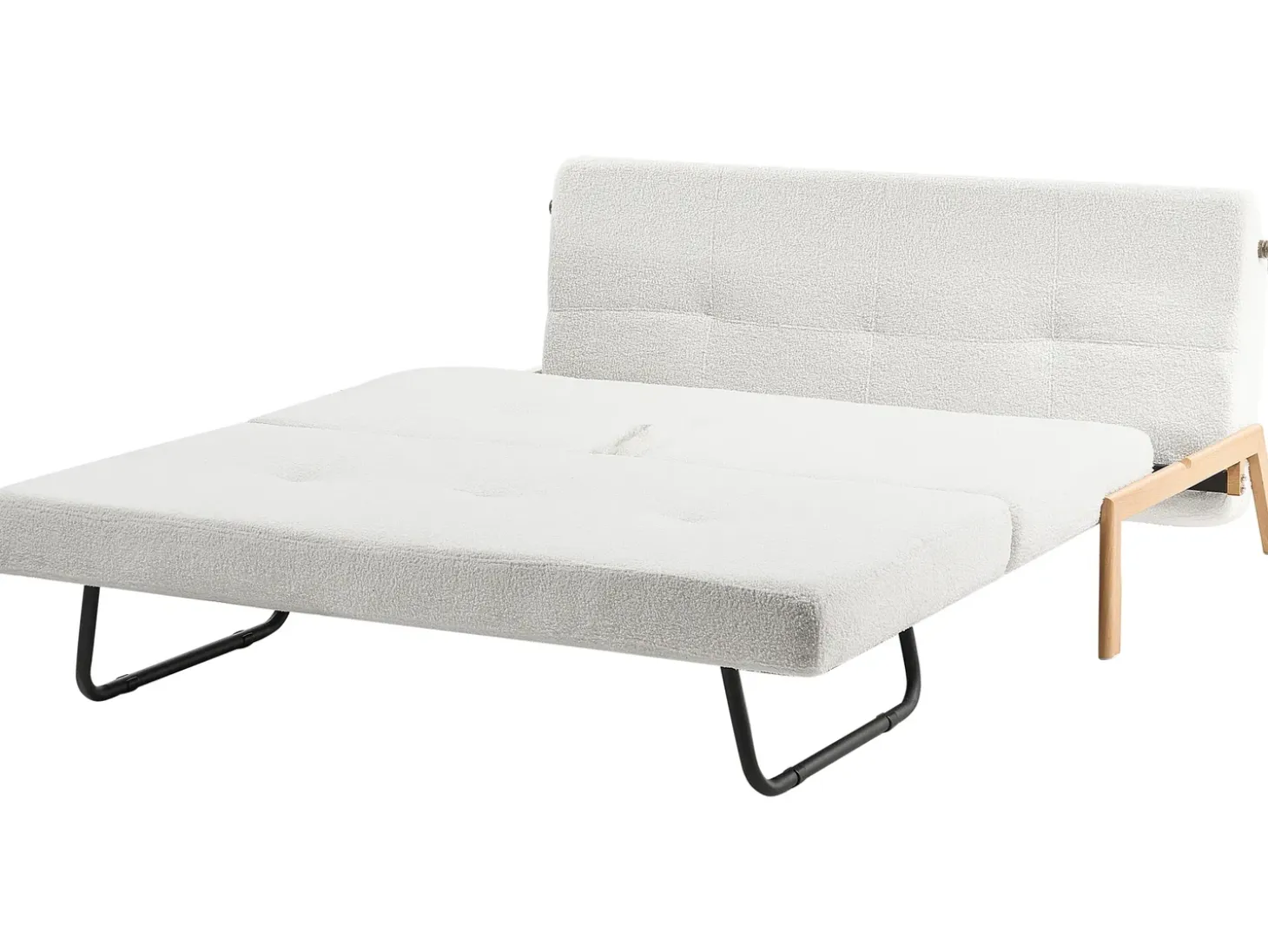 Sovesofa 2 personers EDLAND Boucle Cremehvid