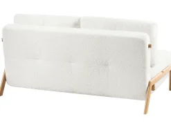 Sovesofa 2 personers EDLAND Boucle Cremehvid