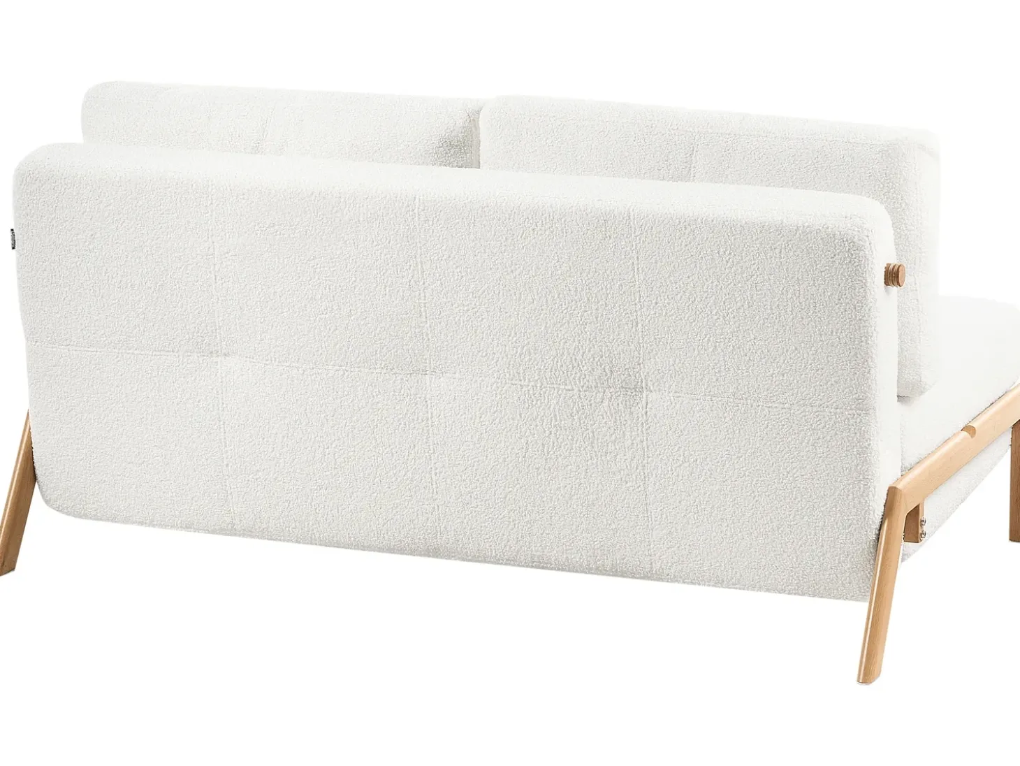 Sovesofa 2 personers EDLAND Boucle Cremehvid