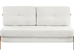 Sovesofa 2 personers EDLAND Boucle Cremehvid