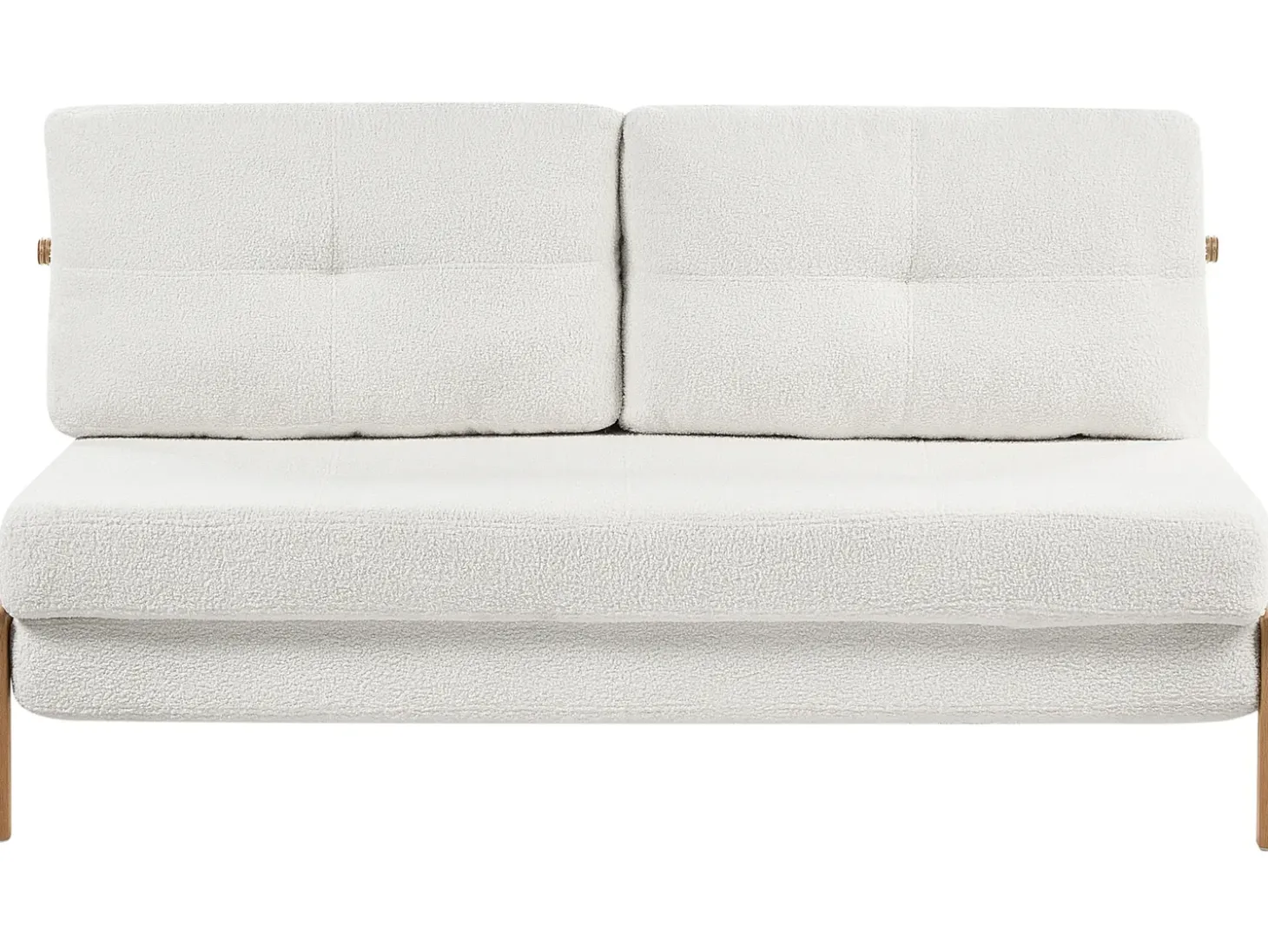Sovesofa 2 personers EDLAND Boucle Cremehvid