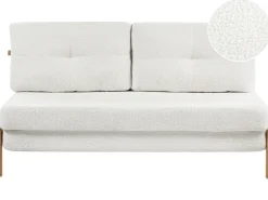 Sovesofa 2 personers EDLAND Boucle Cremehvid