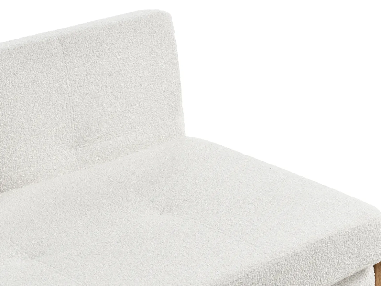 Sovesofa 2 personers EDLAND Boucle Cremehvid