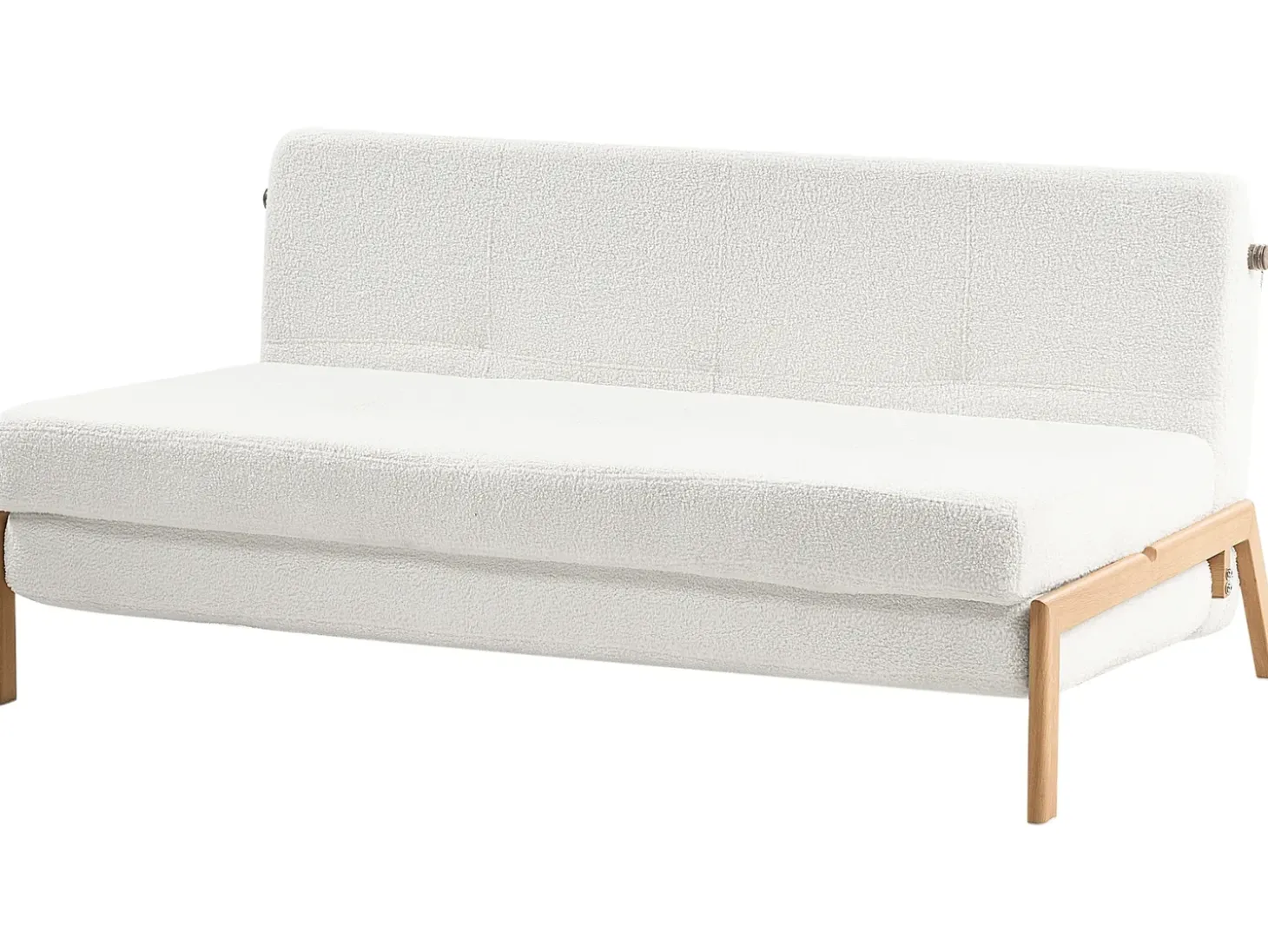Sovesofa 2 personers EDLAND Boucle Cremehvid