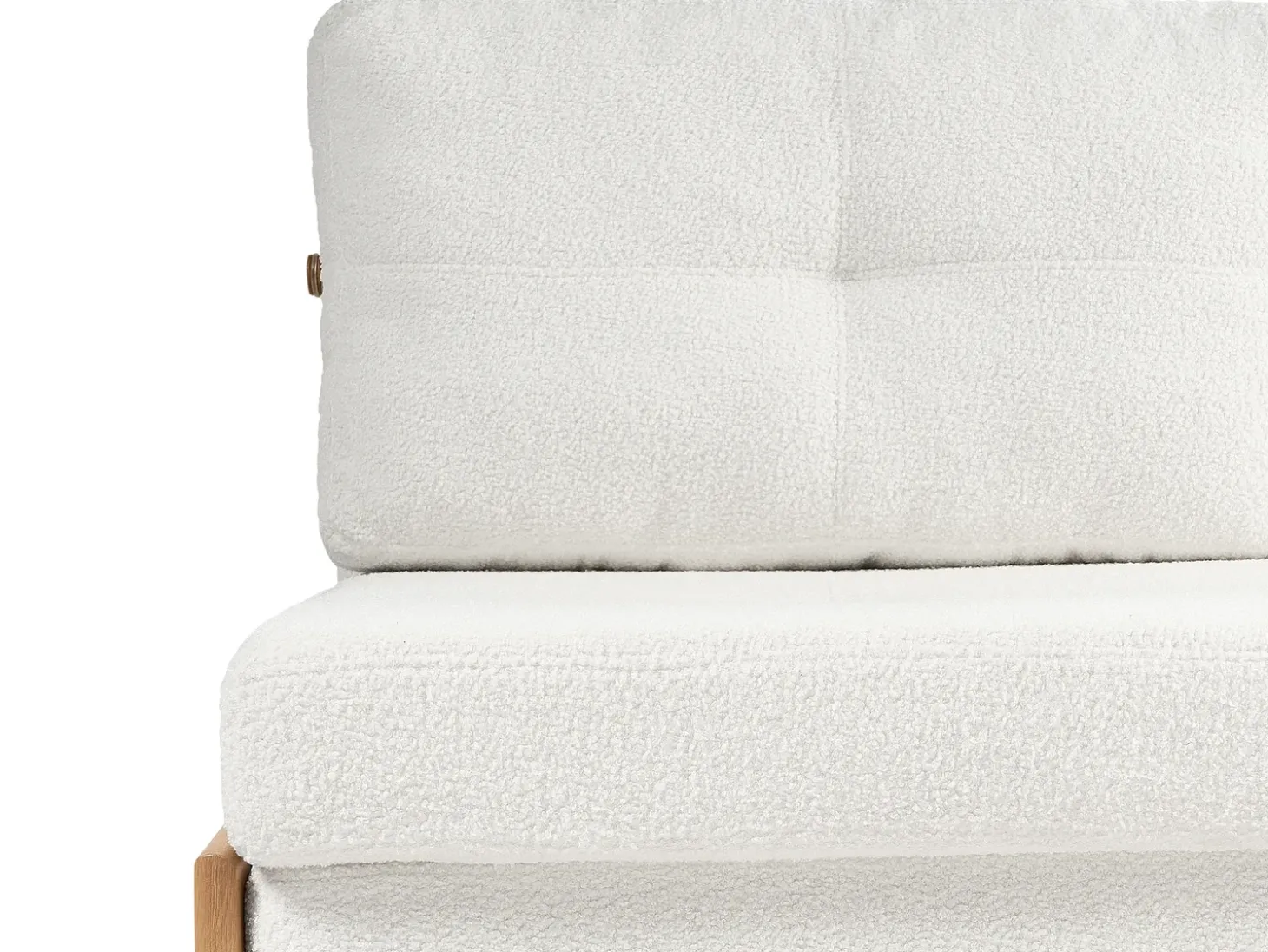 Sovesofa 2 personers EDLAND Boucle Cremehvid