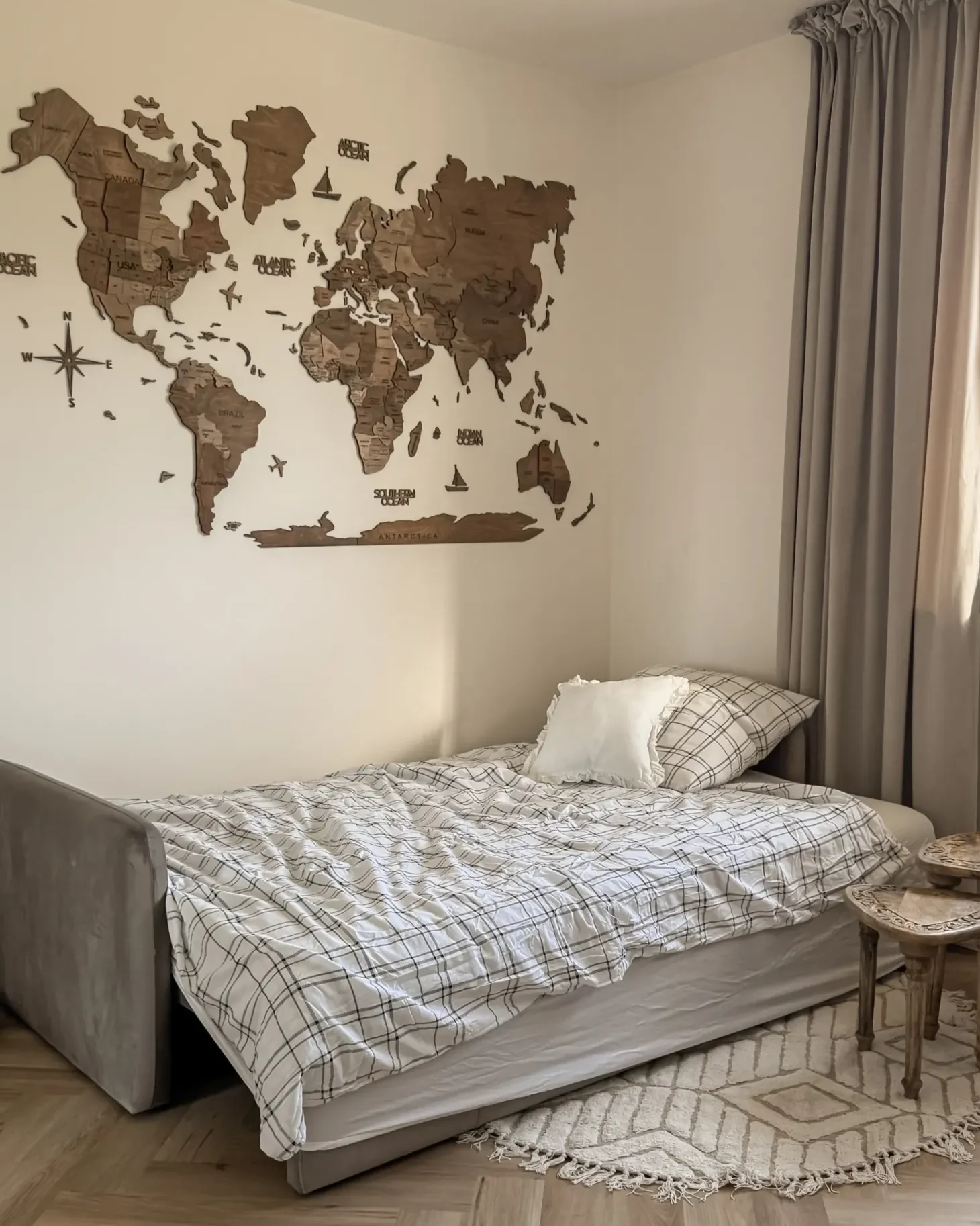 Sovesofa 3 personers EGGE Velour Brungrå