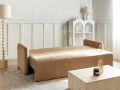 Sovesofa 3 personers EGGE Velour Lysebrun