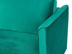 Sovesofa 3 personers EKSJO Velour Smaragdgrøn med opbevaring
