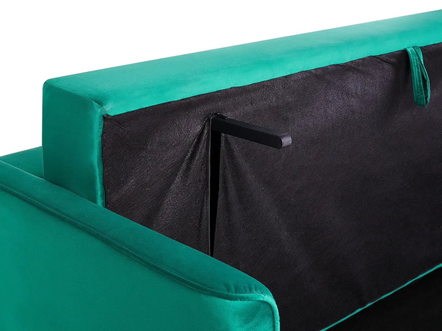 Sovesofa 3 personers EKSJO Velour Smaragdgrøn med opbevaring