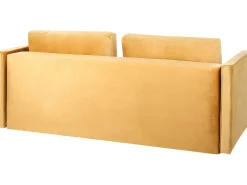 Sovesofa 3 personers EKSJO Velour Sennepsgul med opbevaring