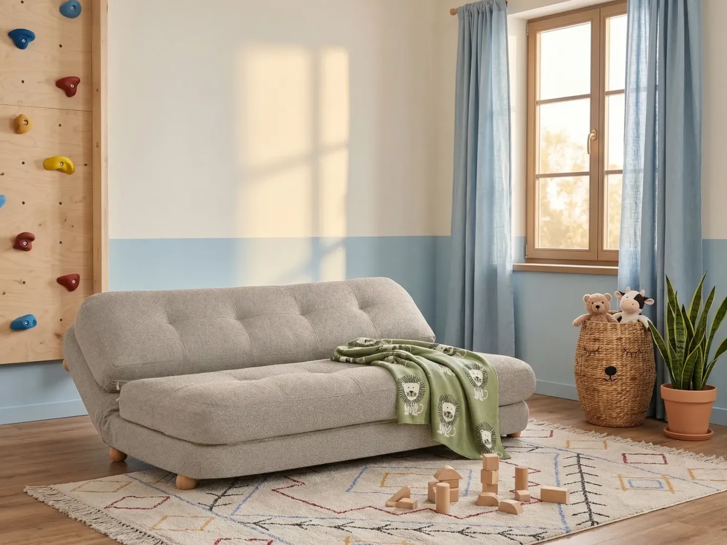 Sovesofa 2 personers ESBJERG Kunstlinned Beige