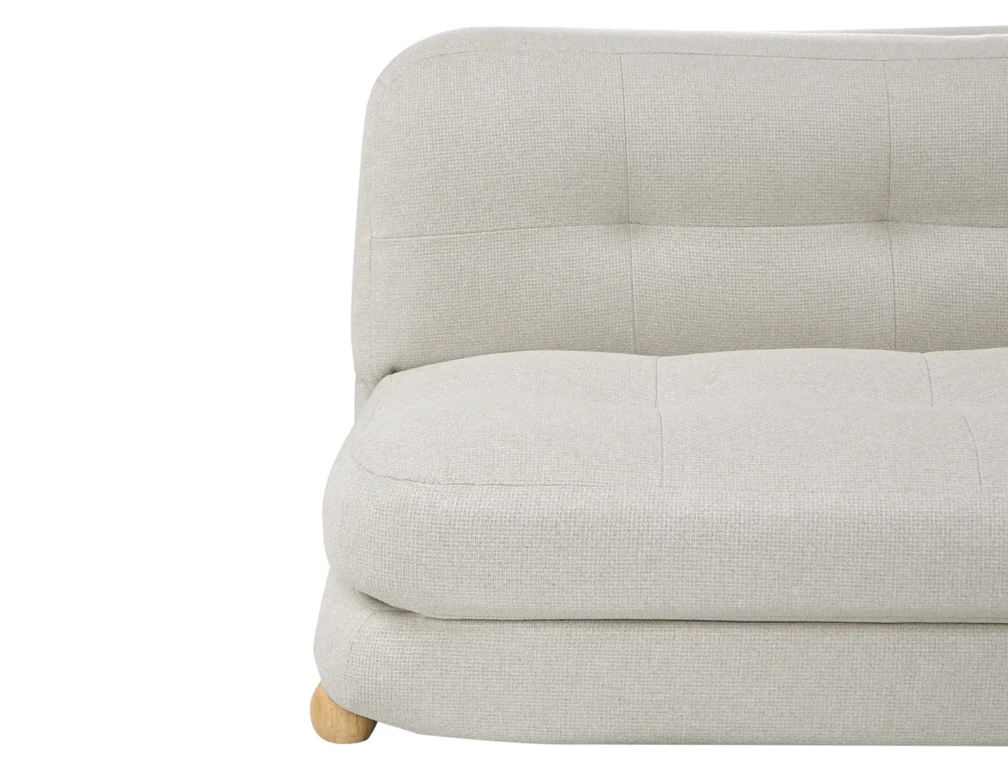 Sovesofa 2 personers ESBJERG Kunstlinned Cremehvid