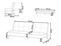 Sovesofa 3 personers ESSVIK Lysegrøn