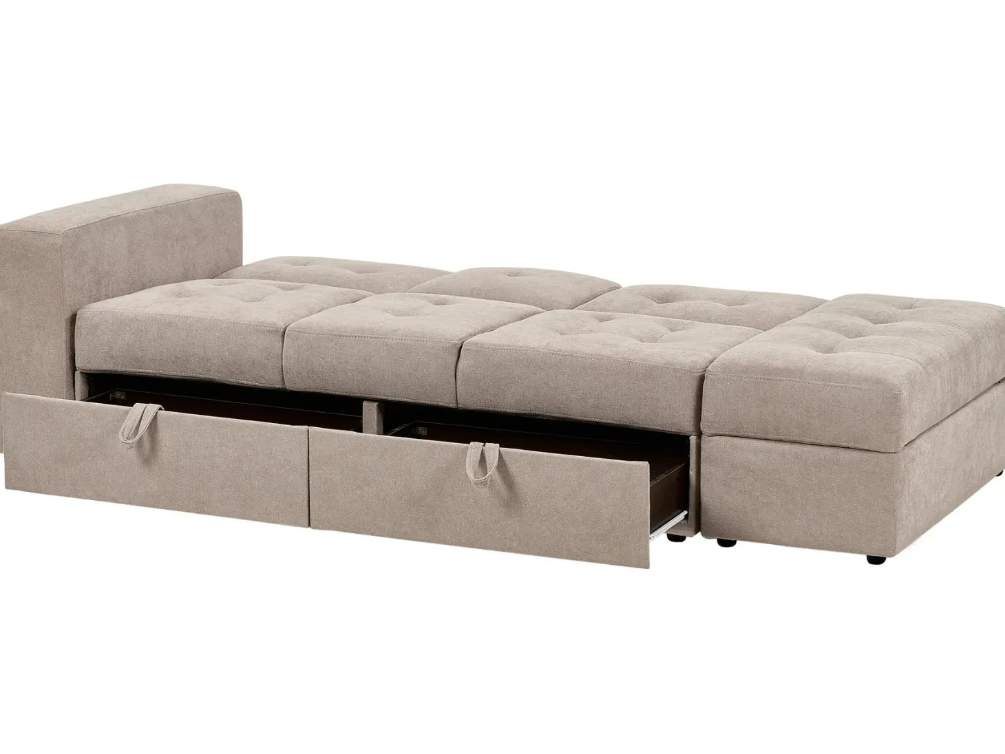 Sovesofa 3 personers FALSTER Lysebrun med opbevaring