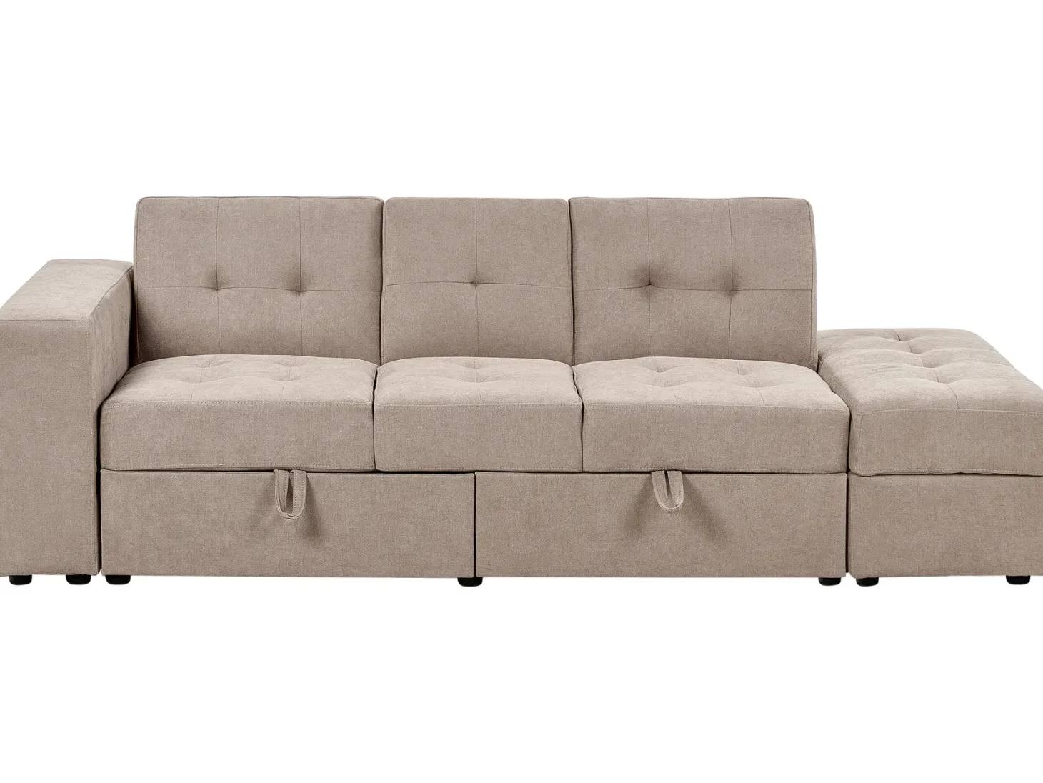 Sovesofa 3 personers FALSTER Lysebrun med opbevaring