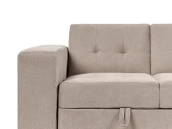 Sovesofa 3 personers FALSTER Lysebrun med opbevaring