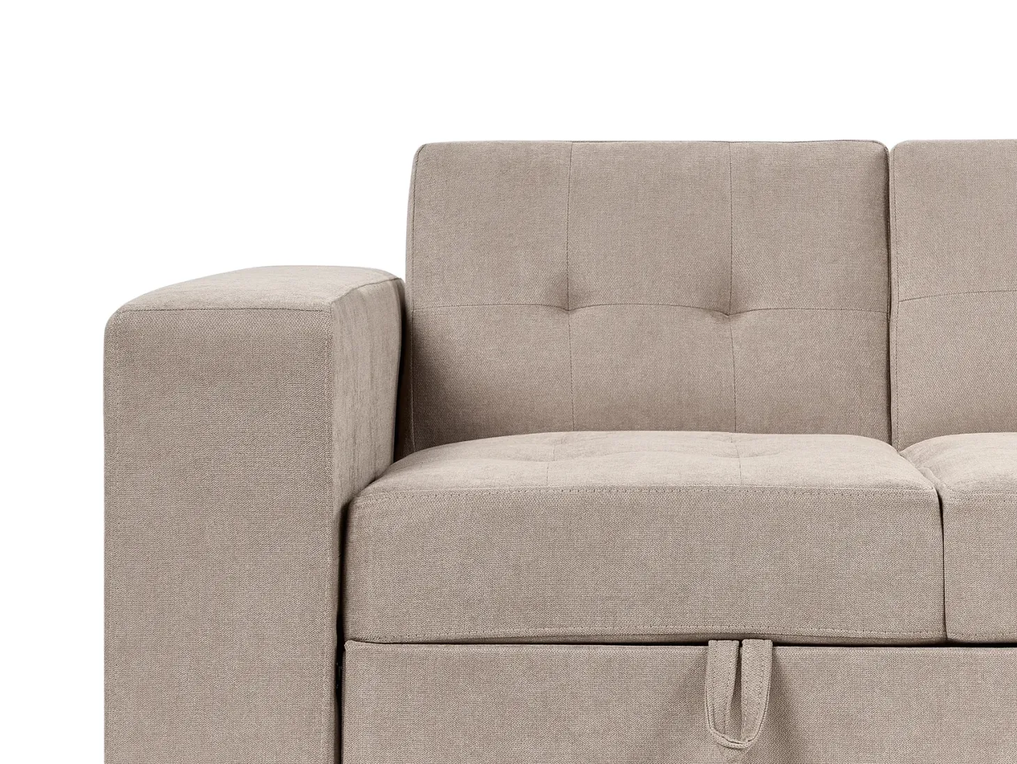 Sovesofa 3 personers FALSTER Lysebrun med opbevaring