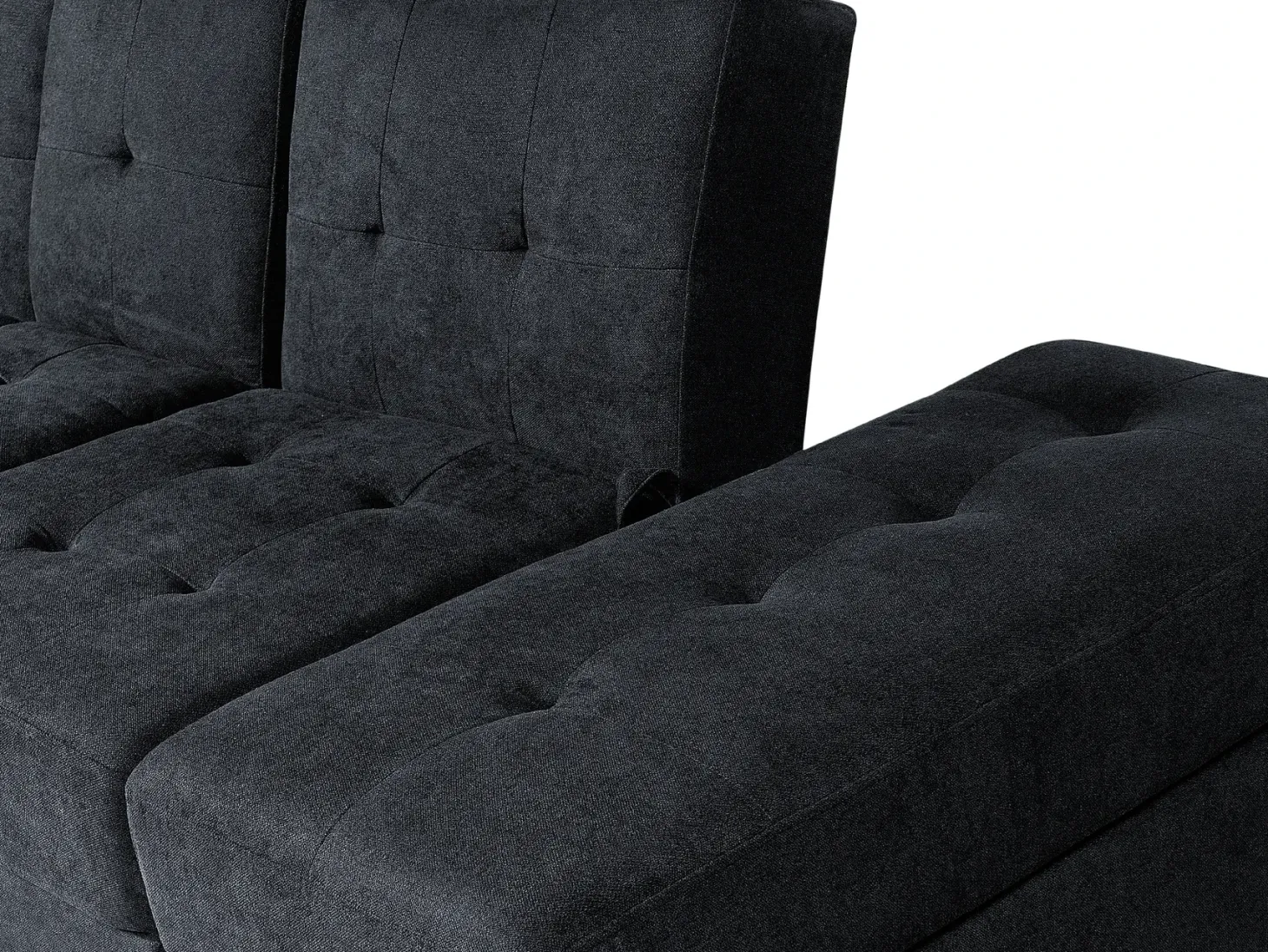 Sovesofa 3 personers FALSTER Sort med opbevaring