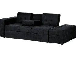 Sovesofa 3 personers FALSTER Sort med opbevaring