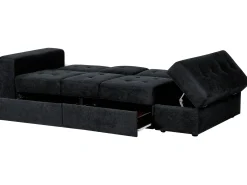 Sovesofa 3 personers FALSTER Sort med opbevaring