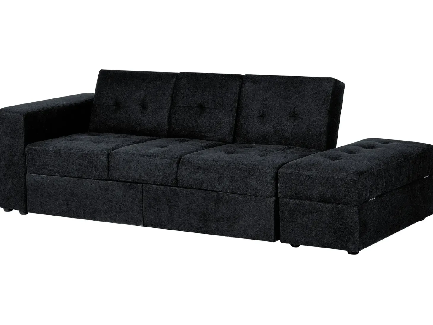 Sovesofa 3 personers FALSTER Sort med opbevaring