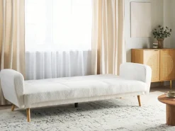 Sovesofa 3 personers FLORLI Boucle Cremehvid