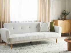 Sovesofa 3 personers FLORLI Boucle Cremehvid