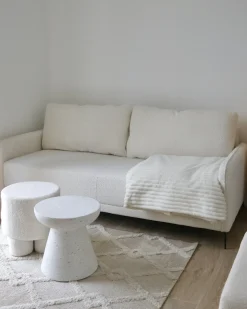 Sovesofa 3 personers HEMING Boucle Cremehvid