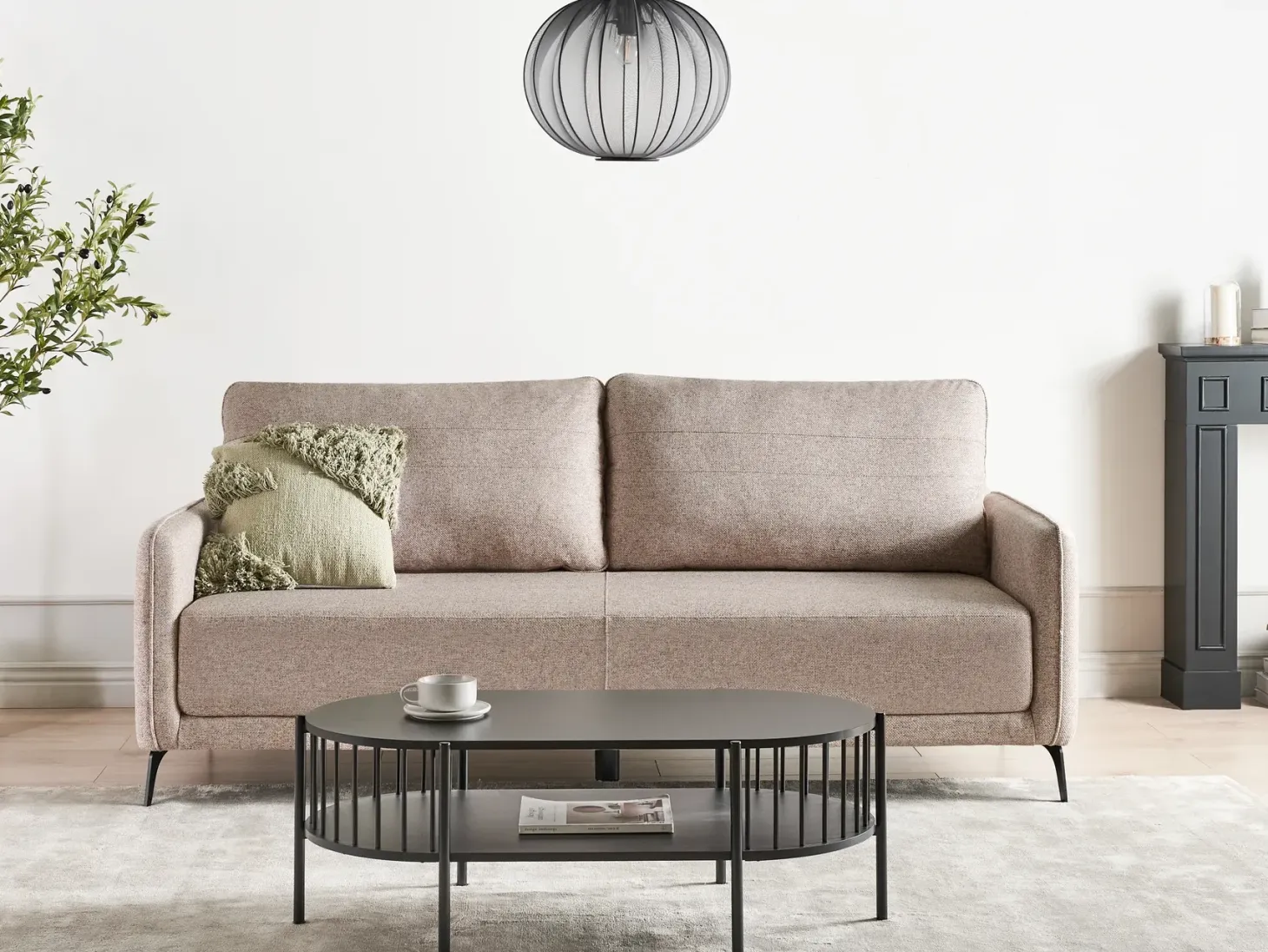 Sovesofa 3 personers HEMING Lysebrun