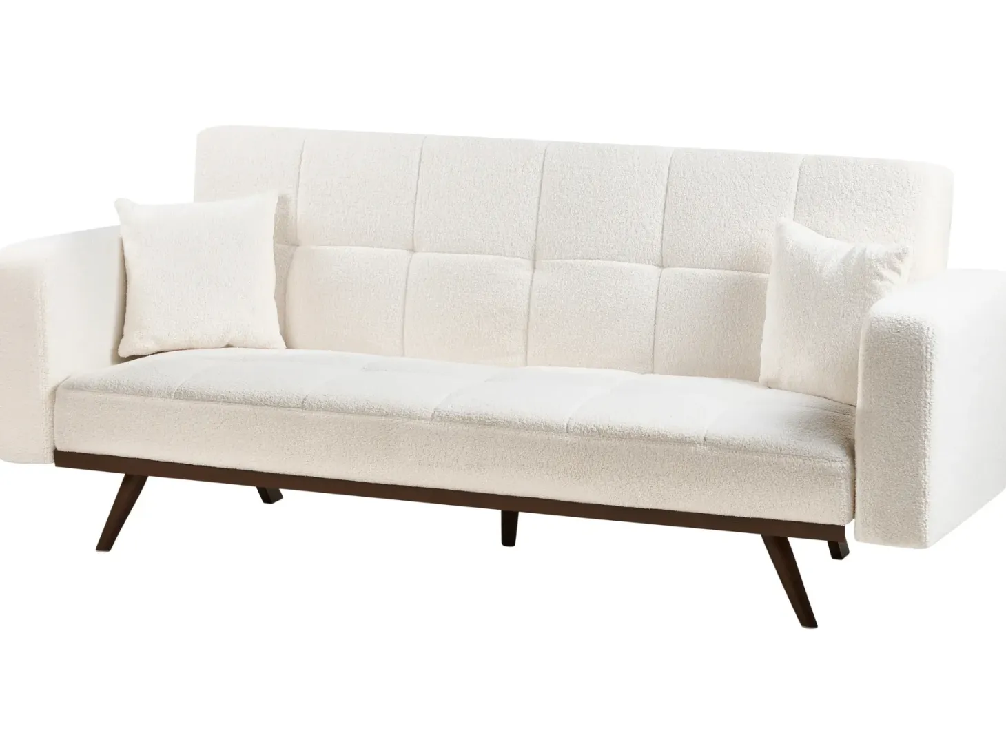 Sovesofa 3 personers HJULBY Boucle Cremehvid