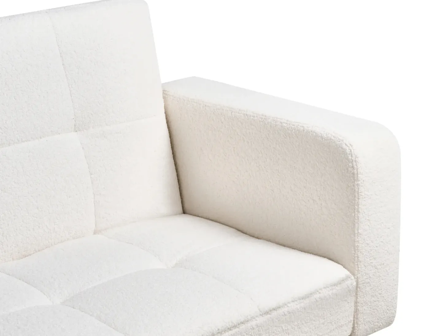 Sovesofa 3 personers HJULBY Boucle Cremehvid